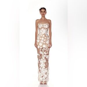 Bronx and Banco Jasmine Blanc Maxi Dress in Size XS